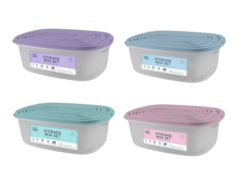 Pastel Storage Box Set 7pk